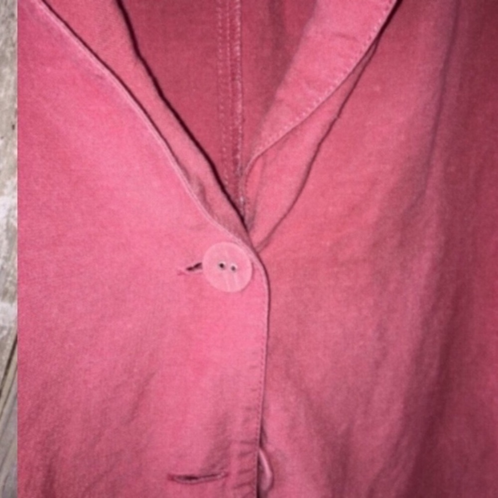 Lane Bryant Red Linen Blend Jacket - Picture 3 of 4
